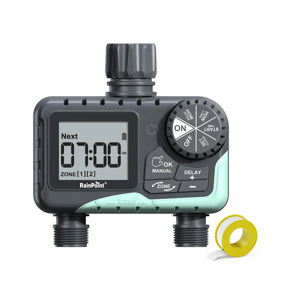 تایمر دیجیتال آبیاری RainPoint دو کانال مدل ITV205 Mini